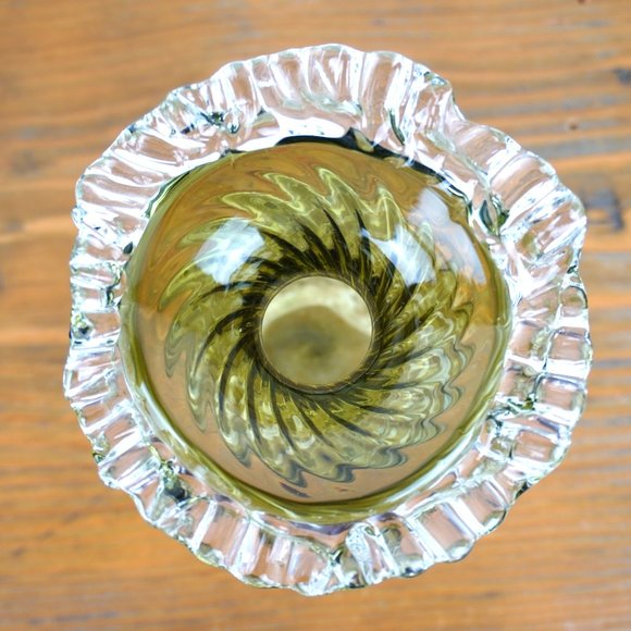 VERY RARE Chalet Heritage Glass Vase Market w/ CH LXXI Handblown Glass Art Vase - Picture 6 of 12